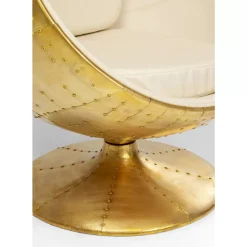 Sessel|KARE Design Drehsessel Eye Ball Messing