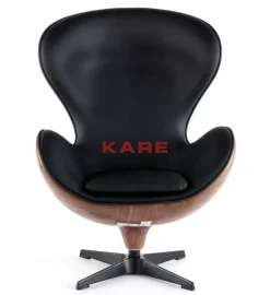 Sessel|KARE Design Drehsessel Lounge Black Walnut