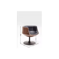 Stühle|KARE Design Drehstuhl Club Walnut