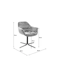 Stühle|KARE Design Drehstuhl Colmar Rostrot