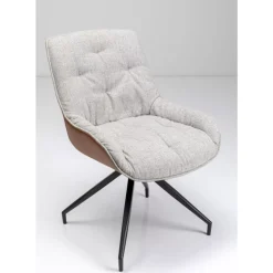 Stühle|KARE Design Drehstuhl Lori Grau Braun