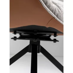 Stühle|KARE Design Drehstuhl Lori Grau Braun