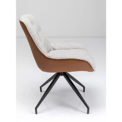 Stühle|KARE Design Drehstuhl Lori Grau Braun