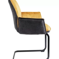 Stühle|KARE Design Freischwinger Brego Senf