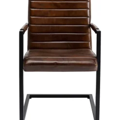 Stühle|KARE Design Freischwinger Lola Leder Braun