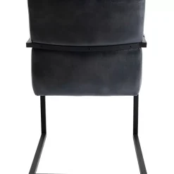 Stühle|KARE Design Freischwinger Lola Leder Grau