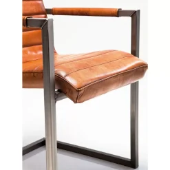 Stühle|KARE Design Freischwinger Riffle Buffalo Brown