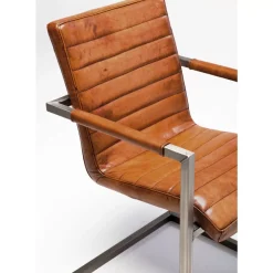 Stühle|KARE Design Freischwinger Riffle Buffalo Brown