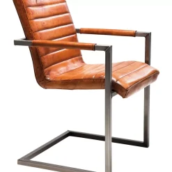 Stühle|KARE Design Freischwinger Riffle Buffalo Brown