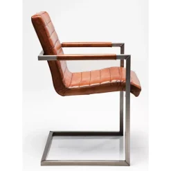Stühle|KARE Design Freischwinger Riffle Buffalo Brown