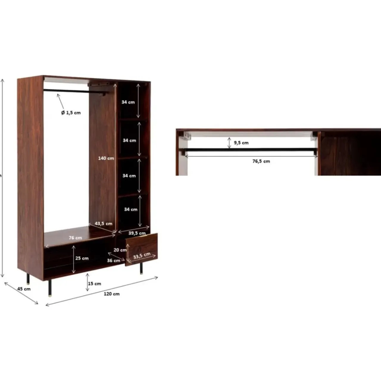 Kleinmöbel & Sonstiges|KARE Design Garderobenschrank Ravello 185X120