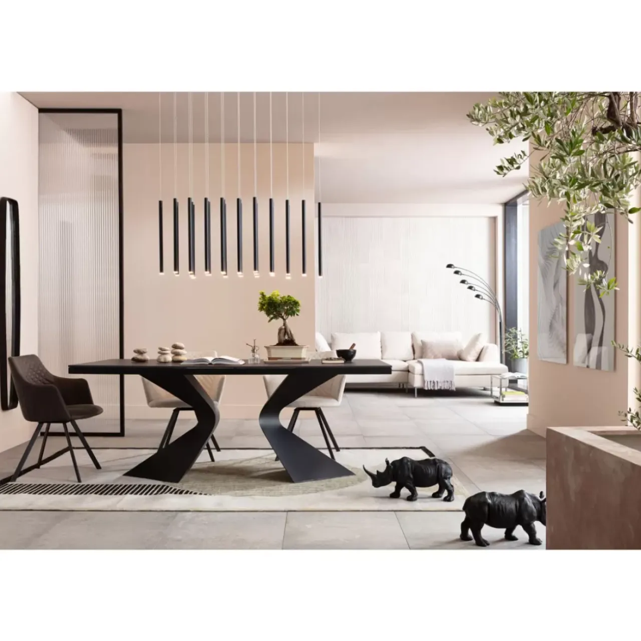 Hängeleuchten|KARE Design Hangeleuchte Living Vegas Schwarz Matt Led 120Cm