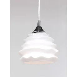 Hängeleuchten|KARE Design Hangeleuchte Ruffle Dining Weis