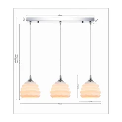 Hängeleuchten|KARE Design Hangeleuchte Ruffle Dining Weis