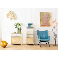 Kommoden & Sideboards|KARE Design Hochkommode Luxury Champagne 5 Schube
