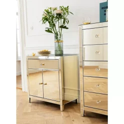 Kommoden & Sideboards|KARE Design Hochkommode Luxury Champagne 5 Schube