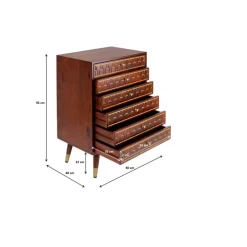 Kommoden & Sideboards|KARE Design Hochkommode Muskat 6 Schube