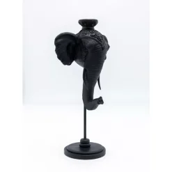 Kerzenständer & Laternen|KARE Design Kerzenständer Elephant Head Schwarz 49Cm