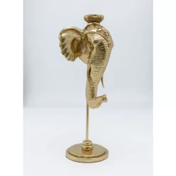 Kerzenständer & Laternen|KARE Design Kerzenständer Elephant Head Gold 49Cm