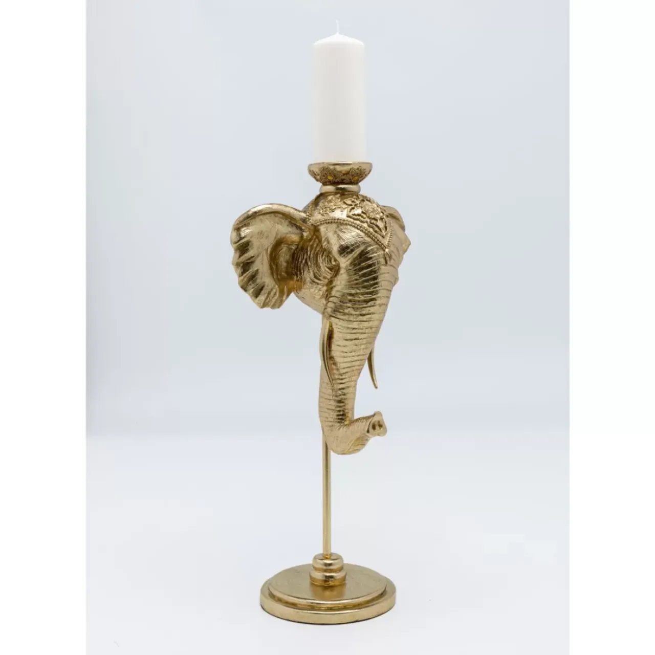 Kerzenständer & Laternen|KARE Design Kerzenständer Elephant Head Gold 49Cm