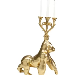 Kerzenständer & Laternen|KARE Design Kerzenständer Gorilla Gold