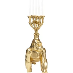 Kerzenständer & Laternen|KARE Design Kerzenständer Gorilla Gold