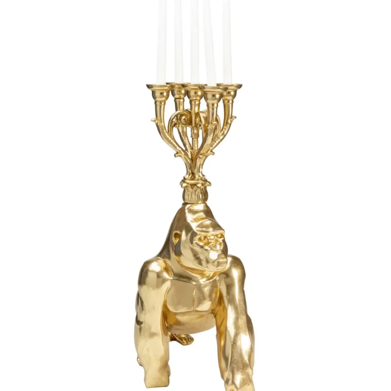 Kerzenständer & Laternen|KARE Design Kerzenständer Gorilla Gold