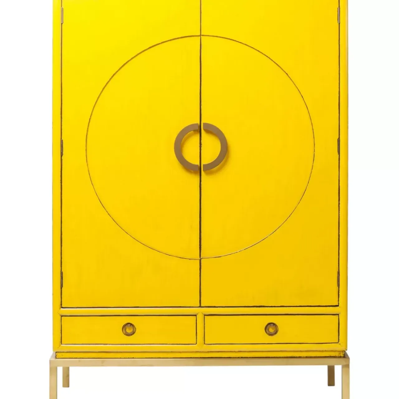 Regale|KARE Design Kleiderschrank Disk Yellow