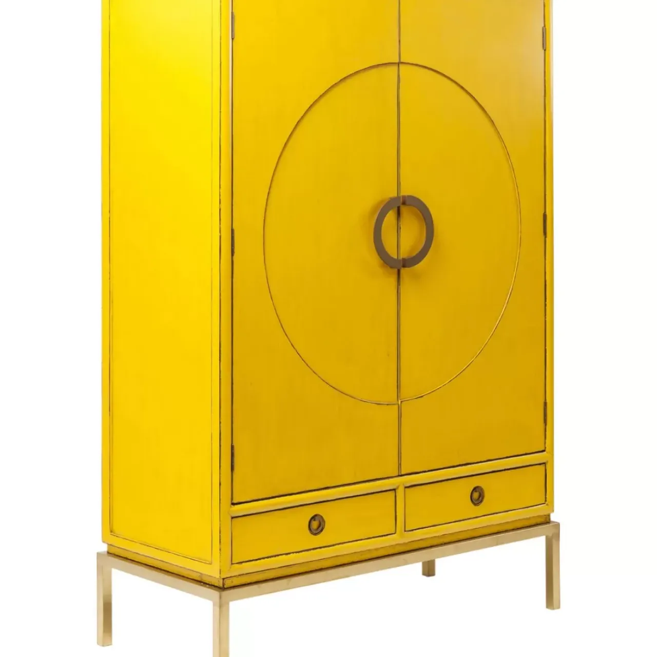Regale|KARE Design Kleiderschrank Disk Yellow