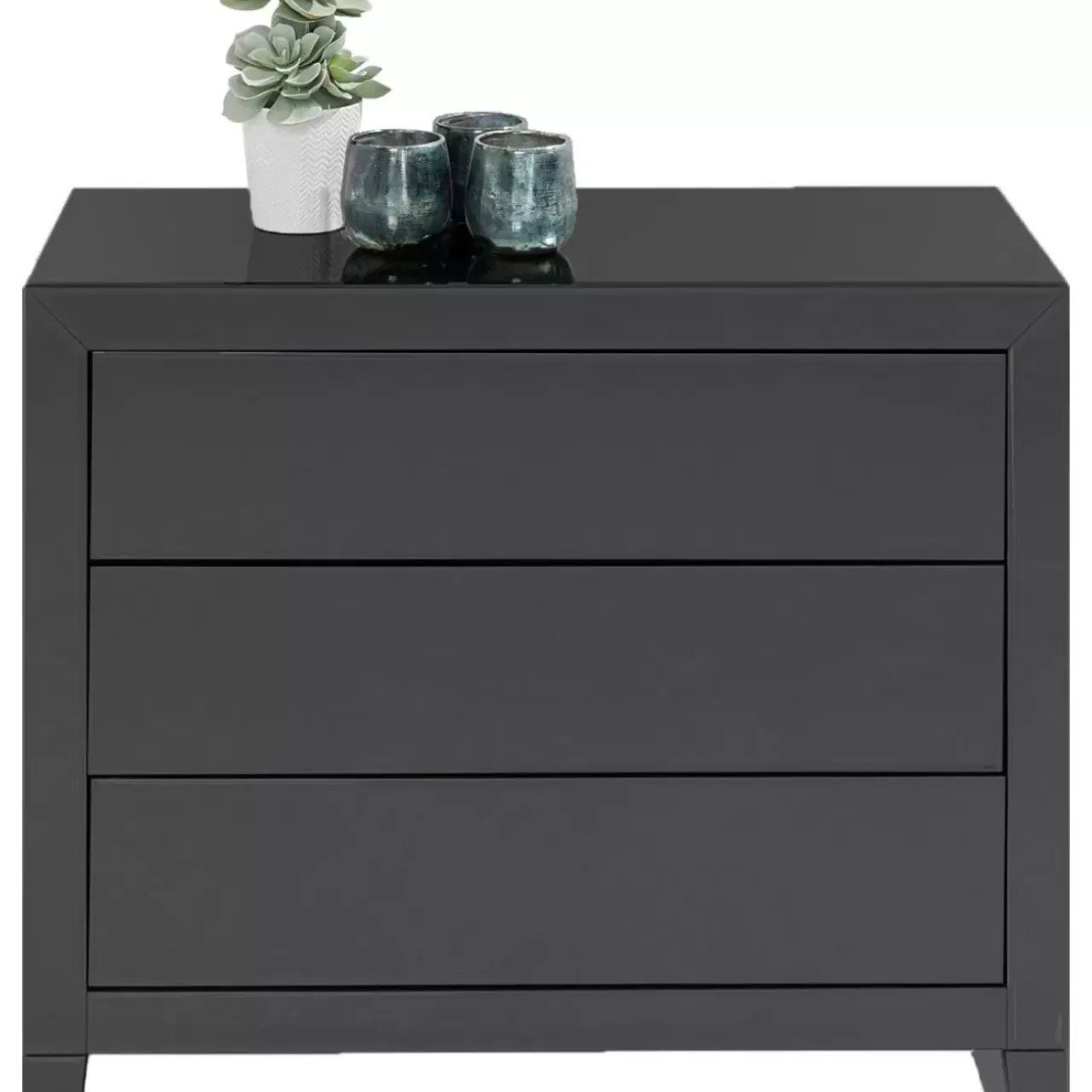 Kommoden & Sideboards|KARE Design Kommode Luxury Push 3 Schube Grau