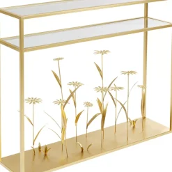Kommoden & Sideboards|KARE Design Konsole Flower Meadow Gold 100