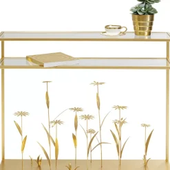 Kommoden & Sideboards|KARE Design Konsole Flower Meadow Gold 100
