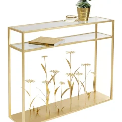 Kommoden & Sideboards|KARE Design Konsole Flower Meadow Gold 100