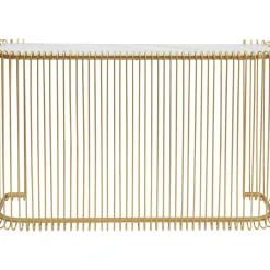 Kommoden & Sideboards|KARE Design Konsole Wire Glas Marble Gold 142X89Cm