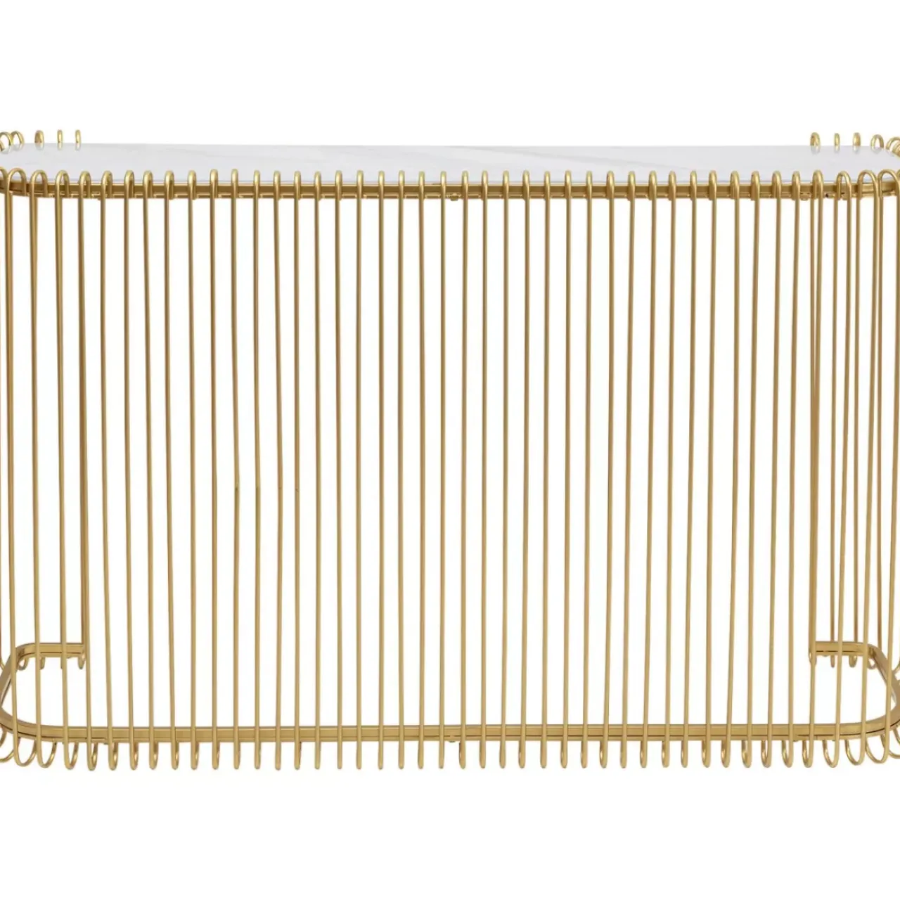 Kommoden & Sideboards|KARE Design Konsole Wire Glas Marble Gold 142X89Cm