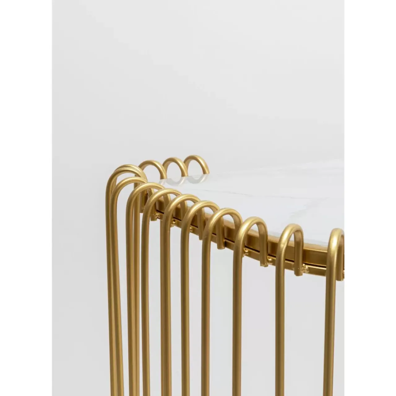 Kommoden & Sideboards|KARE Design Konsole Wire Glas Marble Gold 142X89Cm