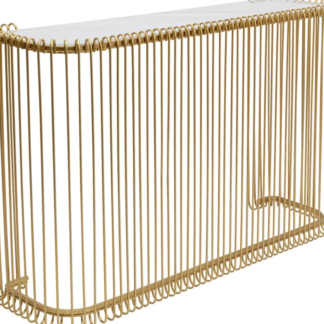 Kommoden & Sideboards|KARE Design Konsole Wire Glas Marble Gold 142X89Cm