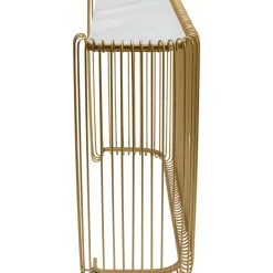 Kommoden & Sideboards|KARE Design Konsole Wire Glas Marble Gold 142X89Cm