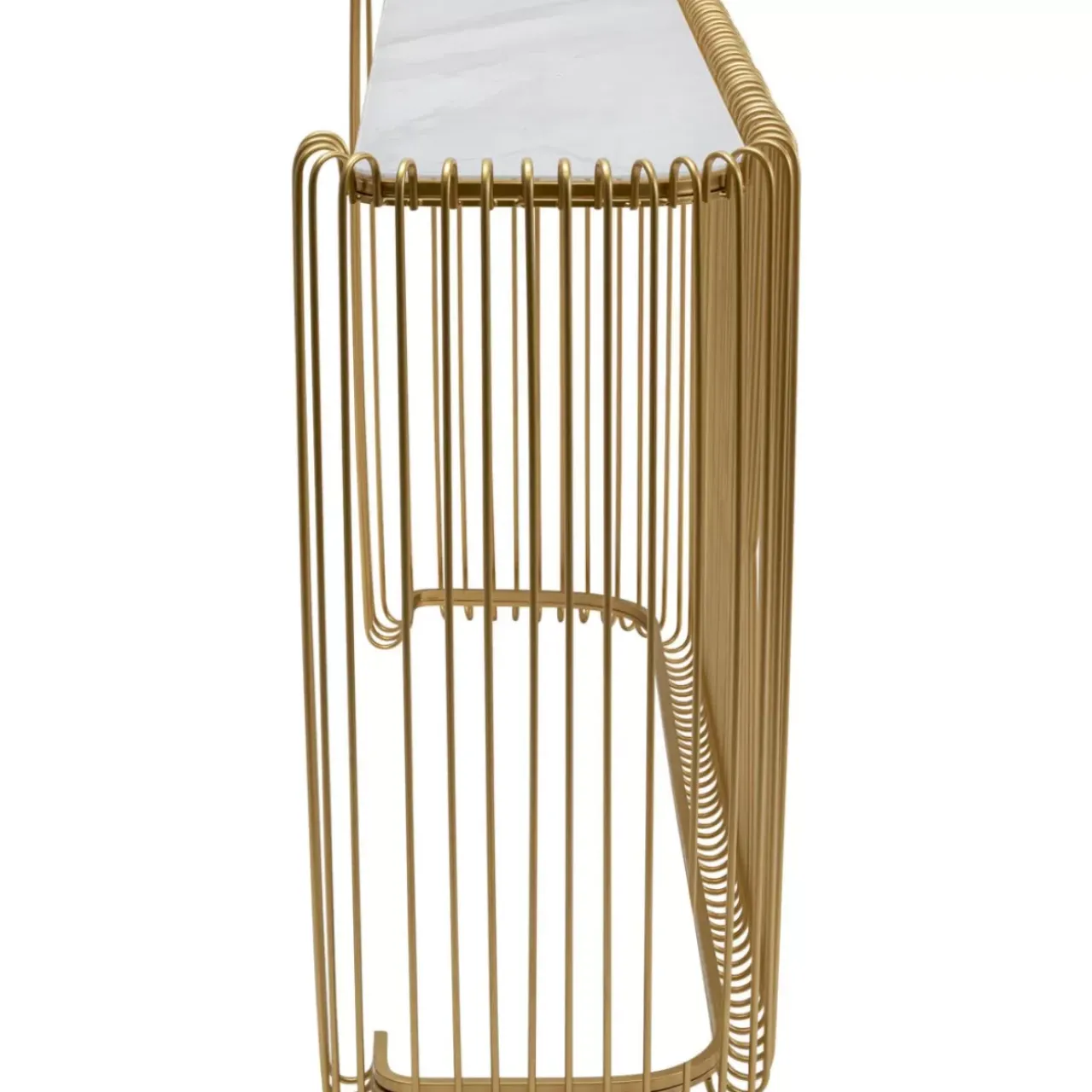 Kommoden & Sideboards|KARE Design Konsole Wire Glas Marble Gold 142X89Cm