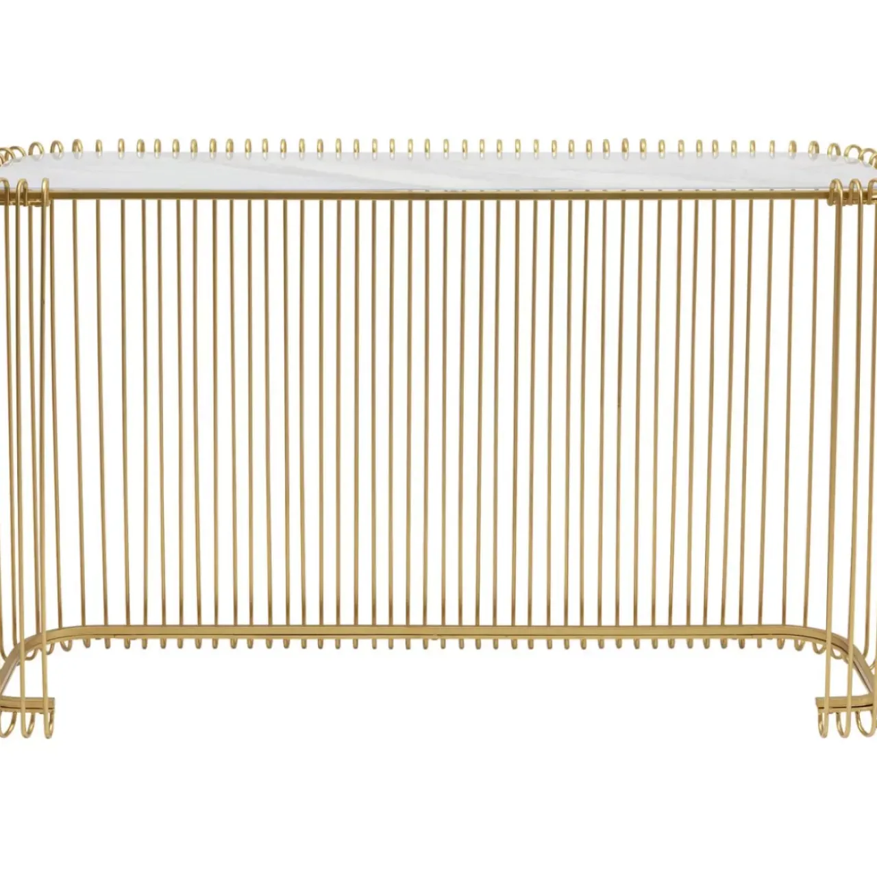 Kommoden & Sideboards|KARE Design Konsole Wire Glas Marble Gold 142X89Cm
