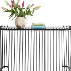 Kommoden & Sideboards|KARE Design Konsole Wire Glas Schwarz 142X89Cm