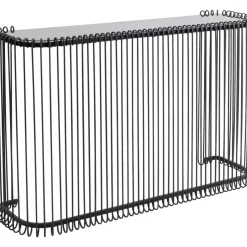 Kommoden & Sideboards|KARE Design Konsole Wire Glas Schwarz 142X89Cm