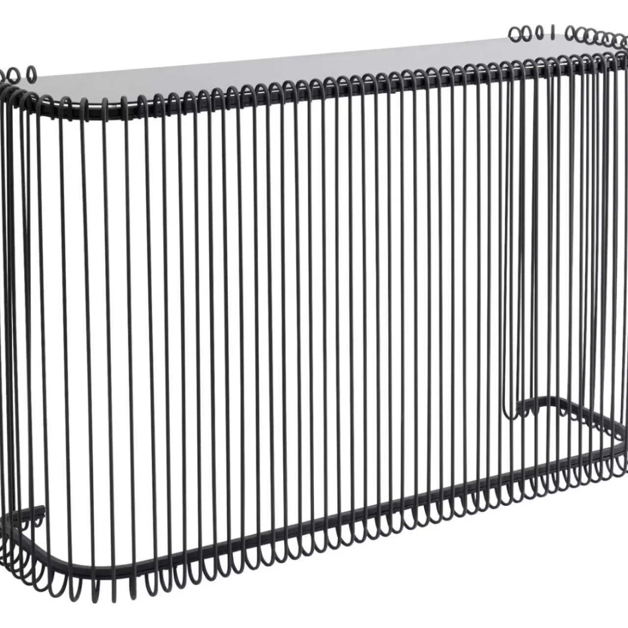 Kommoden & Sideboards|KARE Design Konsole Wire Glas Schwarz 142X89Cm
