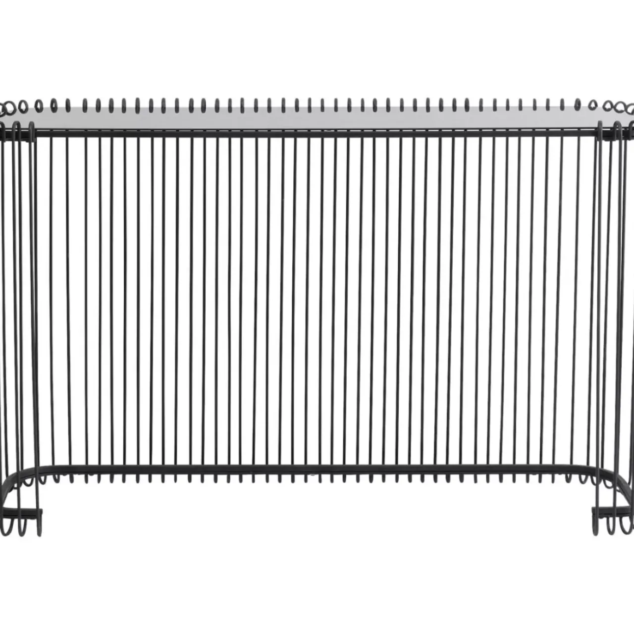 Kommoden & Sideboards|KARE Design Konsole Wire Glas Schwarz 142X89Cm