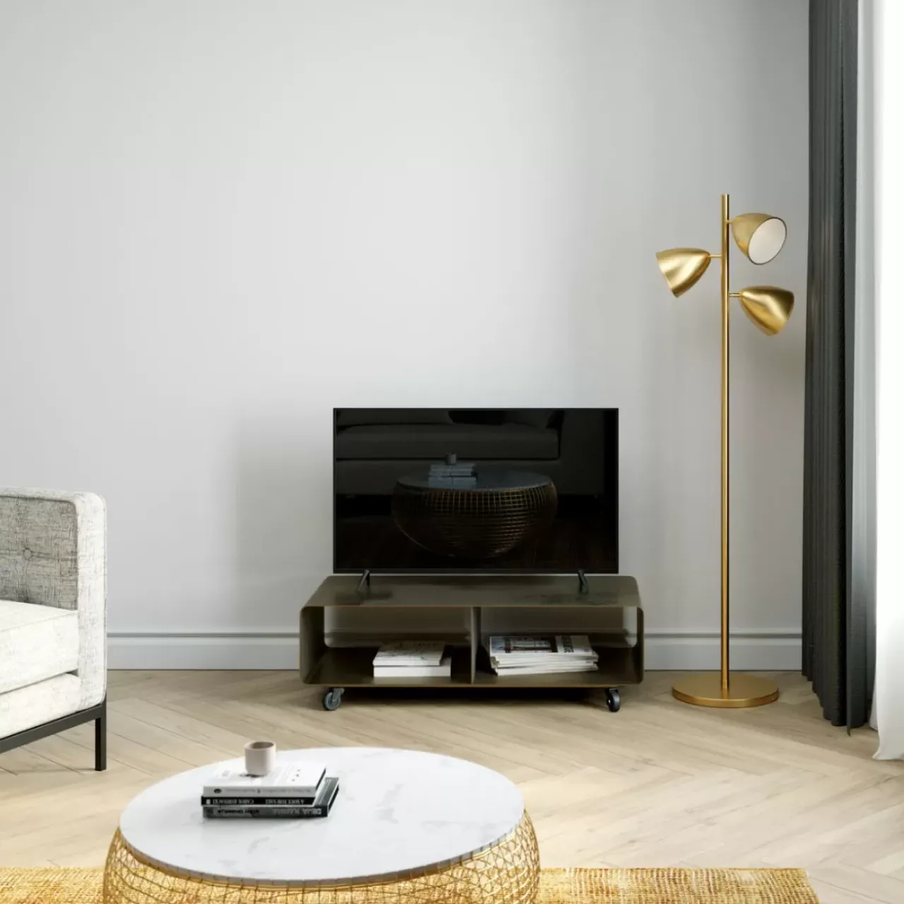 Kommoden & Sideboards|KARE Design Lowboard Lounge M Mobil Bronze 90X30Cm