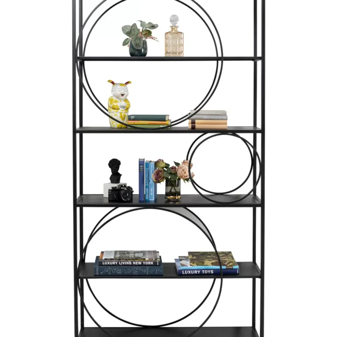 Regale|KARE Design Regal Circle Schwarz 100X200Cm