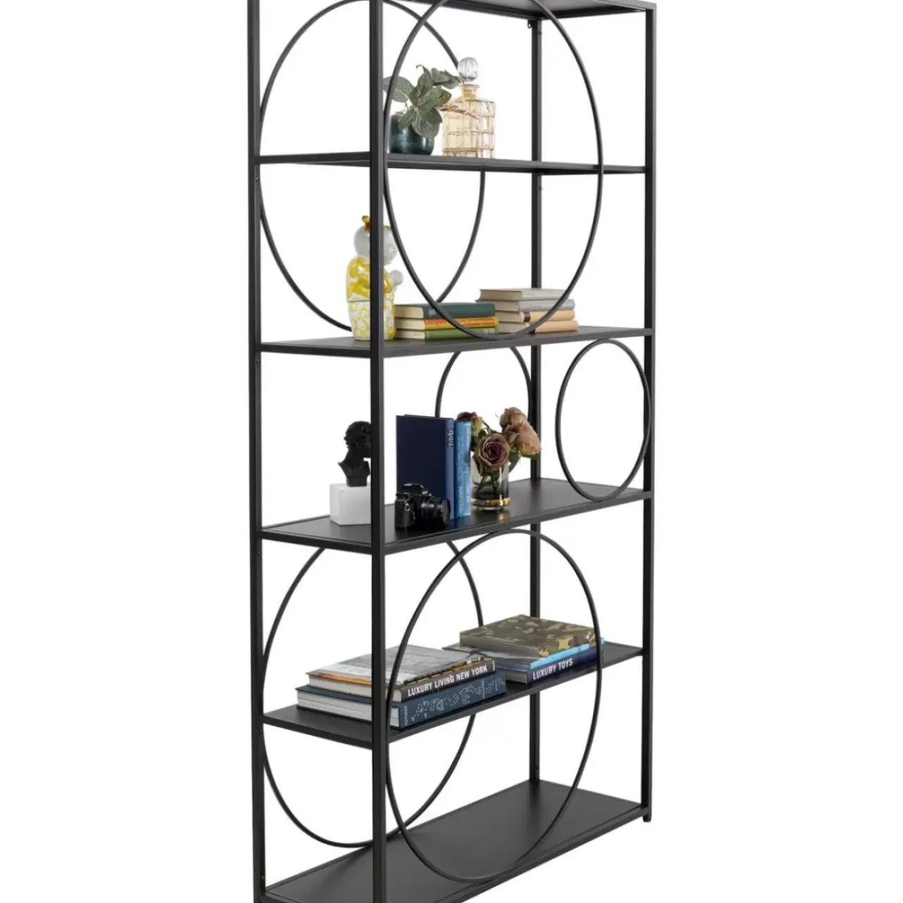 Regale|KARE Design Regal Circle Schwarz 100X200Cm