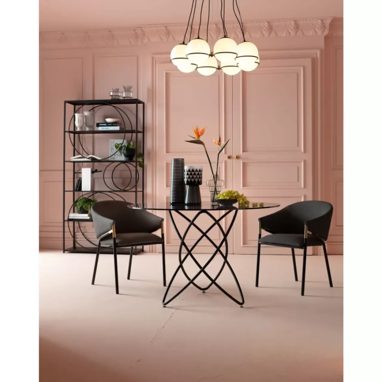 Regale|KARE Design Regal Circle Schwarz 100X200Cm