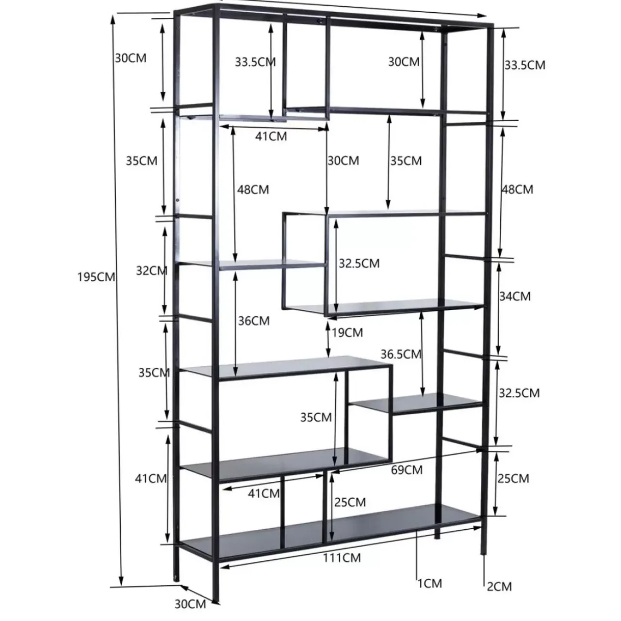 Regale|KARE Design Regal Loft Schwarz 195X115