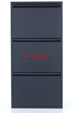 Kleinmöbel & Sonstiges|KARE Design Schuhkipper Caruso 3-Er Anthrazit